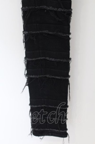 画像3: CIVARIZE / フリンジ切り替えストレッチスキニーパンツ 42 ブラック O-24-06-08-030-CI-pa-SZ-ZT065 (3)