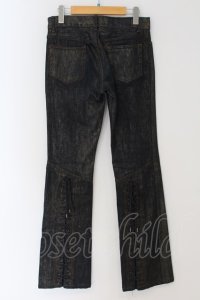 【セール】5351pour les Hommes / コーティングレースアップフレアデニムパンツ 1 ネイビー系ｘゴールド O-24-06-08-031-53-pa-YM-ZT065