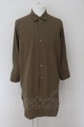 【セール】NO ID. BLACK / サイドスリットロング7分袖シャツ 1 オリーブ O-24-06-08-006-NO-sh-YM-ZT146