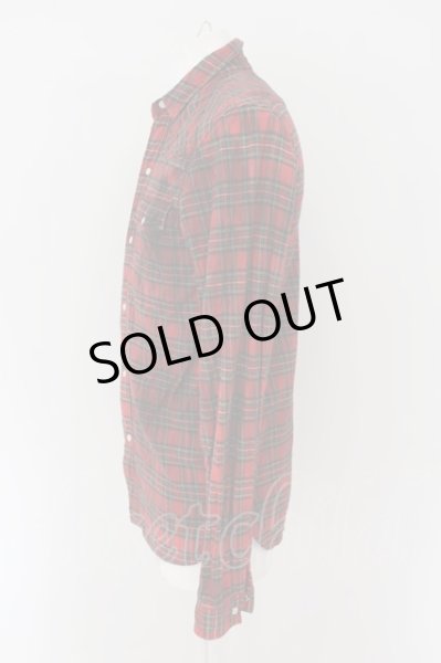 画像2: s'exprimer / コーティンググラデーションタータンチェックシャツ 46 レッド O-24-06-08-007-s'-sh-YM-ZT472 (2)