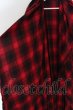 画像2: CIVARIZE / Volcano フード付きロングチェックガウンカーディガン 44 レッド O-24-06-08-009-CI-to-YM-ZT472 (2)