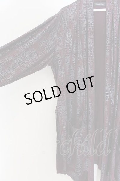 画像2: TORNADO MART / クロコブライトフォイルドレープガウン カーディガン LL パープル O-24-06-08-010-TO-to-YM-ZT472 (2)