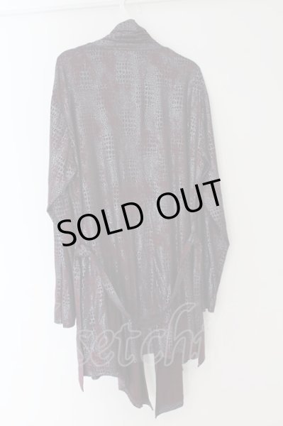 画像3: TORNADO MART / クロコブライトフォイルドレープガウン カーディガン LL パープル O-24-06-08-010-TO-to-YM-ZT472 (3)