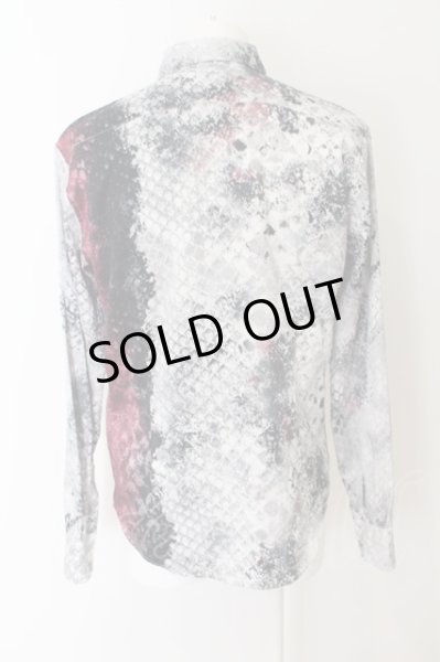 画像3: TORNADO MART / カラーブロッキングパイソンプリントシャツ LL ホワイトxレッド O-24-06-08-014-TO-sh-YM-ZT472 (3)