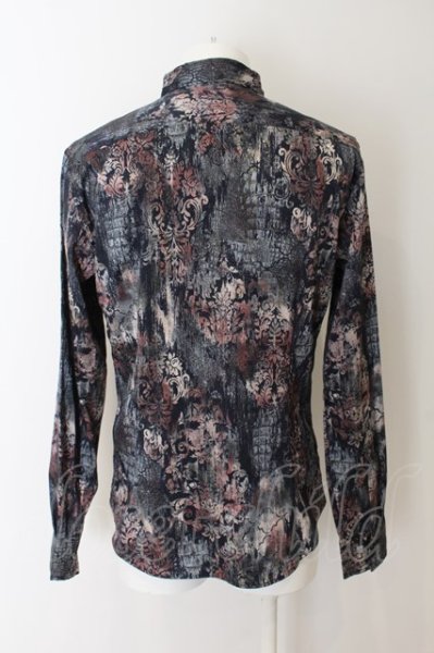 画像2: TORNADO MART / アラビアンクロコダイルプリントシャツ LL サックスブルー O-24-06-08-015-TO-sh-YM-ZT146 (2)