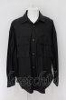画像1: CIVARIZE / PUレザーオーバーサイズミリタリーシャツ F ブラック O-24-06-08-021-CI-sh-YM-ZT-ML010 (1)