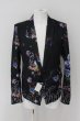 画像1: CIVARIZE / Demystify フラワー総柄テーラード 46 ブラック O-24-06-08-023-CI-ja-YM-ZT472 (1)