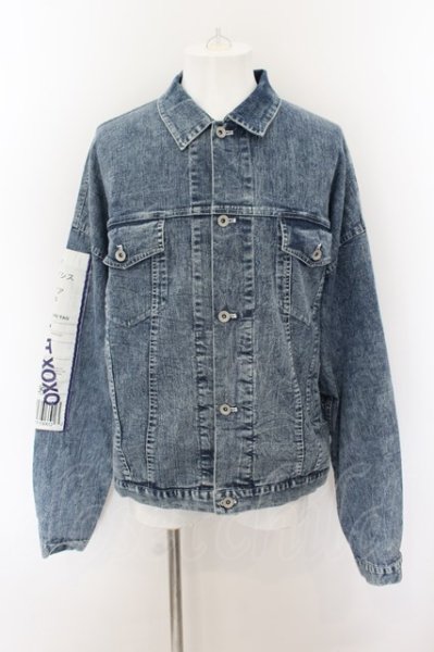画像1: AFYF(rovtski) / バックパッチ オーバーサイズDENIM Gジャン F インディゴ O-24-06-15-004-AF-ou-YM-ZT273 (1)