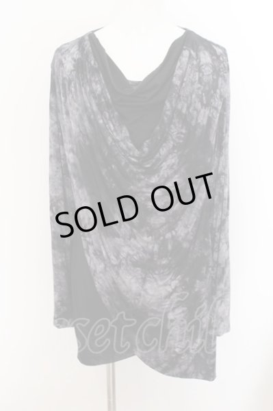 画像1: BERNINGS-SHO / レイヤードドレープブリーチロングカットソー L ブラック O-24-06-15-035-BE-to-YM-OS (1)