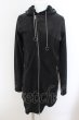 画像1: CIVARIZE / 変形コーティングロングパーカー 48 ブラック O-24-06-15-038-CI-to-YM-ZT233 (1)