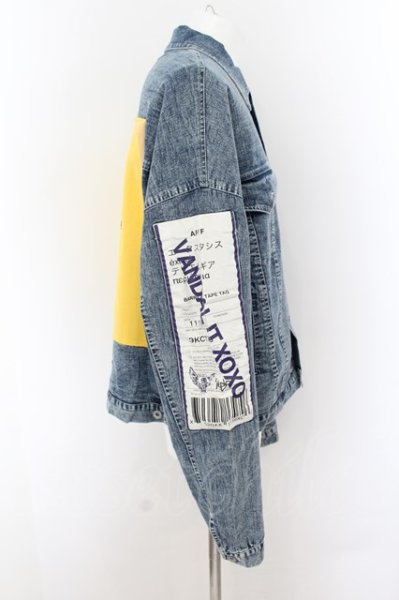 画像2: AFYF(rovtski) / バックパッチ オーバーサイズDENIM Gジャン F インディゴ O-24-06-15-004-AF-ou-YM-ZT273 (2)