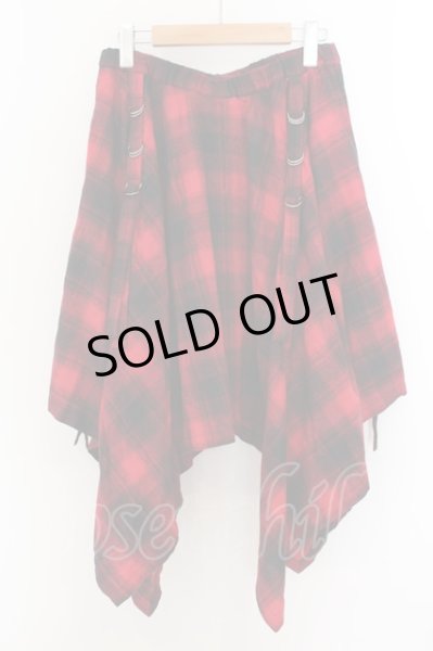 画像1: CIVARIZE / Awkward　シャーリングスカート F レッド O-24-06-15-041-CI-pa-YM-ZT233 (1)