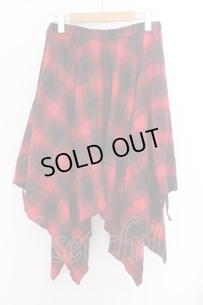 画像2: CIVARIZE / Awkward　シャーリングスカート F レッド O-24-06-15-041-CI-pa-YM-ZT233 (2)