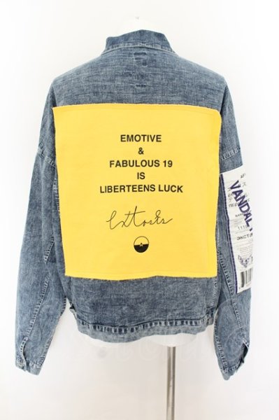 画像3: AFYF(rovtski) / バックパッチ オーバーサイズDENIM Gジャン F インディゴ O-24-06-15-004-AF-ou-YM-ZT273 (3)