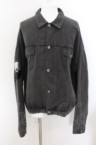 画像1: AFYF（rovtski） / バックパッチ DENIM　Gジャン F ブラック O-24-06-15-043-AF-ou-YM-ZT254 (1)