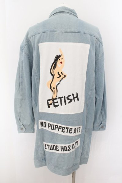 画像2: AFYF（rovtski） / バックパッチ LONG DENIM　Gジャン F ライトインディゴ O-24-06-15-045-AF-ou-YM-ZT254 (2)