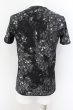 画像2: TORNADO MART / フラワーフォイルタックストライプTシャツ M ブラック O-24-06-15-051-TO-ts-YM-OS (2)