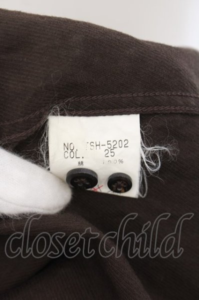 画像3: TORNADO MART / 銀糸ストライプ刺繍シャツ M ブラウン O-24-06-15-054-TO-sh-YM-ZT273 (3)