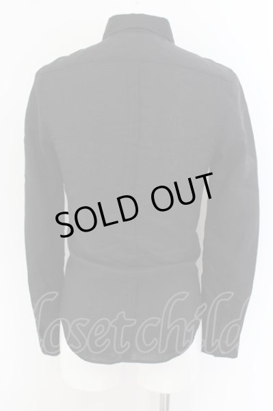 画像2: CIVARIZE / Duty タキシードリネンシャツ 46 ブラック O-24-06-15-055-CI-sh-YM-ZT273 (2)