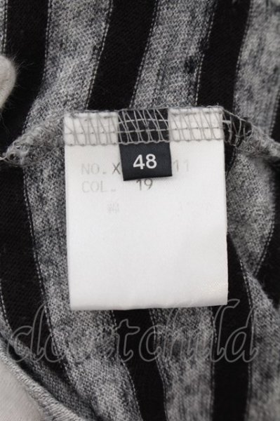 画像3: TORNADO MART / コットンボーダーワイド五分袖カットソー  グレー O-24-06-15-056-TO-to-YM-ZT274 (3)