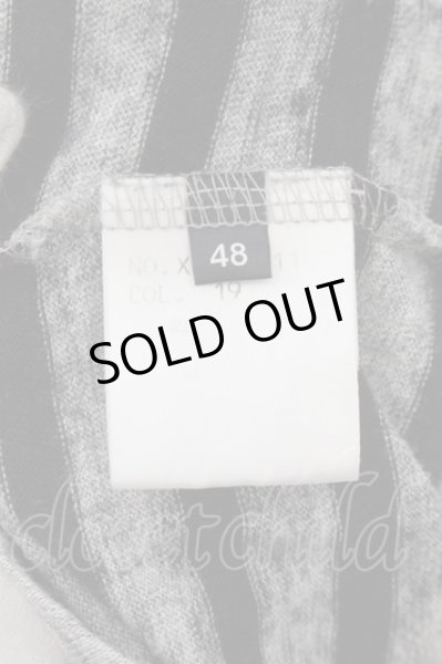 画像3: TORNADO MART / コットンボーダーワイド五分袖カットソー  グレー O-24-06-15-056-TO-to-YM-ZT274 (3)