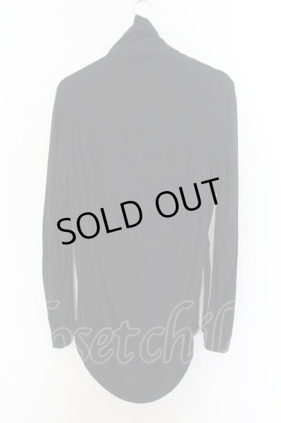 画像2: yasuyuki ishii / ラウンドヘムカットドレープカーディガン L ブラック O-24-06-15-057-ya-to-YM-OS (2)