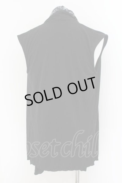 画像2: Xfrm / ノースリーブ切り替えレイヤードカーディガン  ブラック O-24-06-15-061-Xf-to-YM-OS (2)