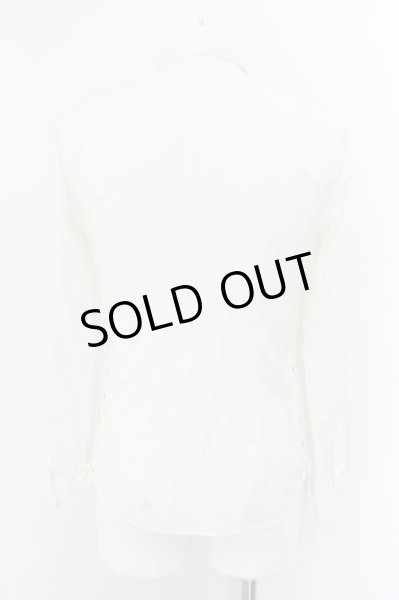 画像2: TORNADO MART / レースアップジャガードシャツ  ホワイト O-24-06-15-062-TO-sh-YM-ZT274 (2)