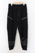 【セール】KMRii / Double Pocket パンツ 1 ブラック O-24-06-15-081-KM-pa-YM-ZT274