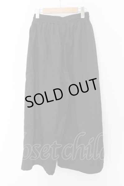 画像2: unrelaxing / レーヨン混ワイドパンツ  ブラック O-24-06-15-084-un-pa-YM-ZT292 (2)