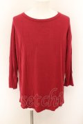 【セール】AFYF（rovtski） / ワイドカットソー  レッド O-24-06-15-009-AF-to-YM-ZT253