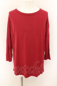 【セール】AFYF（rovtski） / ワイドカットソー  レッド O-24-06-15-009-AF-to-YM-ZT253