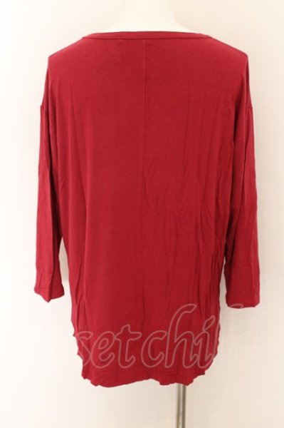画像2: AFYF（rovtski） / ワイドカットソー  レッド O-24-06-15-009-AF-to-YM-ZT253 (2)