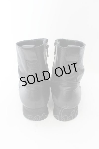 画像4: GOSTAR DE FUGA / ドレープショートブーツ 43（約28-28.5cm） ブラック O-24-06-15-095-GO-sho-YM-ZT3000 (4)