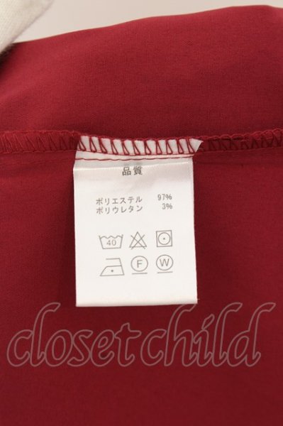 画像3: unrelaxing / ハーフZIPワイド半袖トップス  ワイン O-24-06-15-012-un-ts-YM-ZT253 (3)
