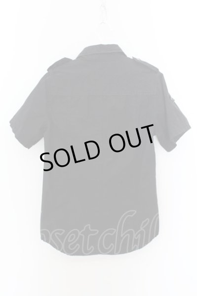 画像2: FUGA / 半袖アーミーシャツ 44 ブラック O-24-06-15-024-FU-sh-YM-ZT279 (2)