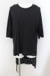 画像1: KMRii / LgBack HSLV Tシャツ ONE ブラック O-24-06-15-025-KM-ts-YM-OS (1)