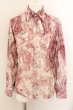 画像1: TORNADO MART / ゴシック総柄サイドレースアップシャツ L ピンク O-24-06-15-027-TO-sh-YM-ZT240 (1)
