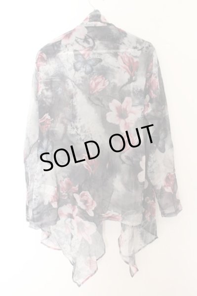 画像2: CIVARIZE / シースルー花柄シフォントッパーカーディガン 46 グレー O-24-06-17-004-CI-to-YM-OS (2)