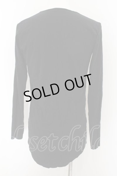 画像2: CIVARIZE / Plume フェザープリントVネックカットソー 46 ブラック O-24-06-17-005-CI-to-YM-OS (2)