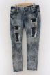 画像1: CIVARIZE / Tearing 蛇腹リメイクスキニーデニムパンツ 46 インディゴ O-24-06-17-047-CI-pa-YM-ZT183 (1)