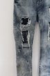 画像3: CIVARIZE / Tearing 蛇腹リメイクスキニーデニムパンツ 46 インディゴ O-24-06-17-047-CI-pa-YM-ZT183 (3)