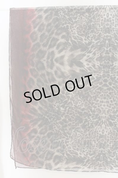 画像2: SEANA / グラデーションレオパードストール  グレーｘレッド O-24-06-17-049-SE-za-YM-OS (2)