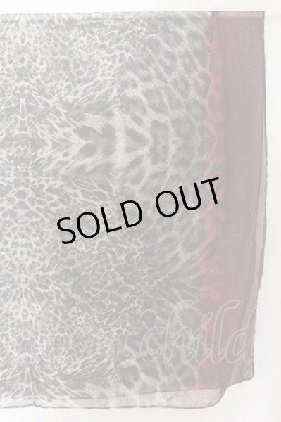 画像3: SEANA / グラデーションレオパードストール  グレーｘレッド O-24-06-17-049-SE-za-YM-OS (3)