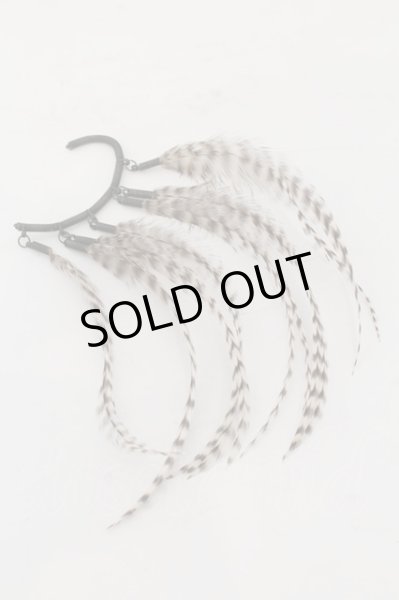 画像1: gunda / FEATHER EARHOOK　イヤーフック  ブラウン O-24-06-17-052-gu-ac-YM-OS (1)
