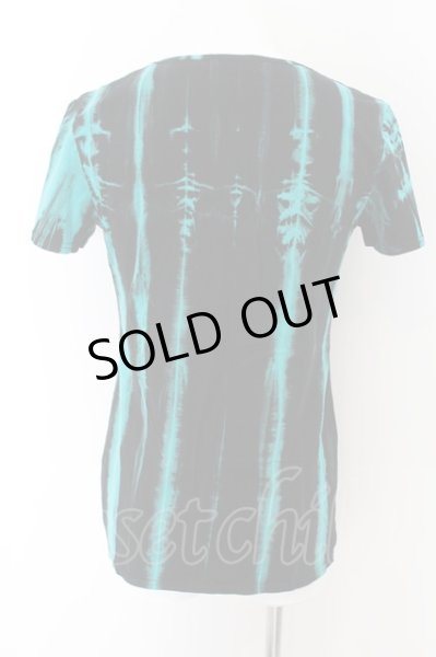 画像2: SEANA / ストライプブリーチTシャツ L ブラックｘグリーン O-24-06-17-008-SE-ts-YM-OS (2)