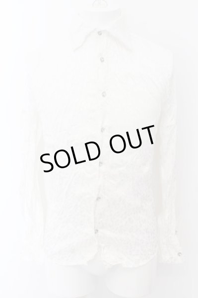 画像1: SEANA / クインクルシワ加工レオパードシャツ L シルバー O-24-06-17-010-SE-sh-YM-OS (1)