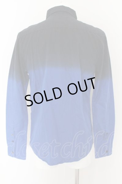 画像2: FUGA / Escalateグラデーションオックスシャツ 46 ブラックｘブルー O-24-06-17-017-FU-sh-YM-ZT302 (2)