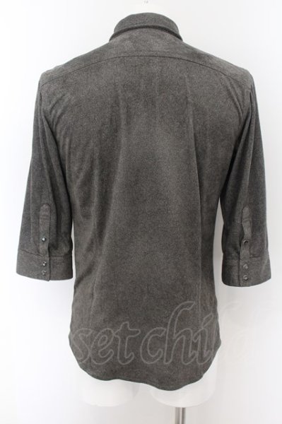 画像2: FUGA / Sandstorm フェイクスウェード7分袖ウエスタンシャツ 44 グレー O-24-06-17-018-FU-sh-YM-ZT302 (2)