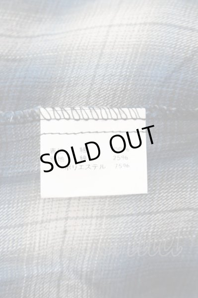 画像3: MIDAS / スクロールエンブレム刺繍裁ち切りチェックシャツ 2 ブルーｘブラック O-24-06-17-022-MI-sh-YM-OS (3)